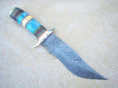 HAND MADE RARE CUSTOM DAMASCUS BOWIE KNIFE