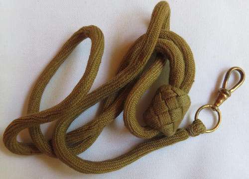 ORIGINAL WW2 WHISTLE LANYARD