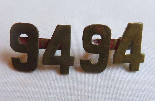EARLY MILITARY NUMERALS-LUGS INTACT