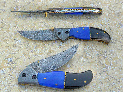 Hand Made Damascus steal folding knife
