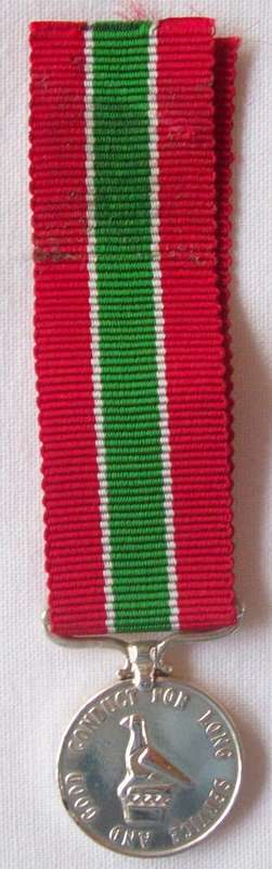 A 409 RHODESIA - PRISON LONG SERVICE MEDAL - MINIATURE - SILVER