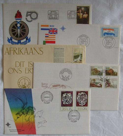 A810 - R.S.A FDC's SOLD TOGETHER - 5 IN TOTAL - SEE DESCRIPTION