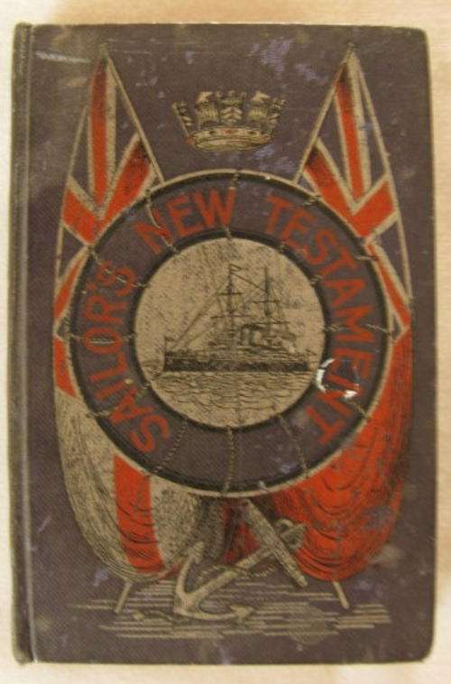 NO. 2503)  BOER WAR SAILOR'S POCKET BIBLE COMPLETE & IN GOOD CONDITION.