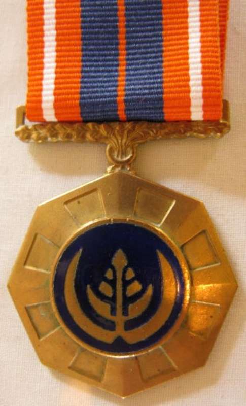 NO. 2654)  PRO PATRIA FULL SIZE MEDAL FIXED SUSPENDER NUMBERED 134926.