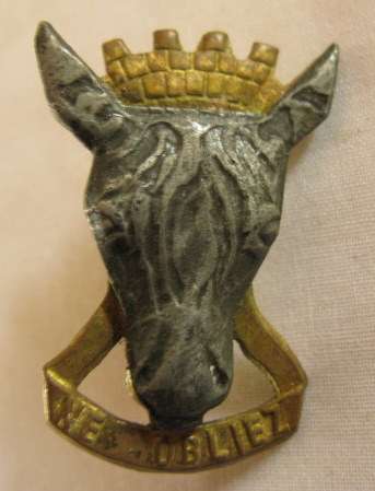 NO. 3334)  CAPE FLATS COMMANDO CAP BADGE - 2 STUDS.  RARE!!!