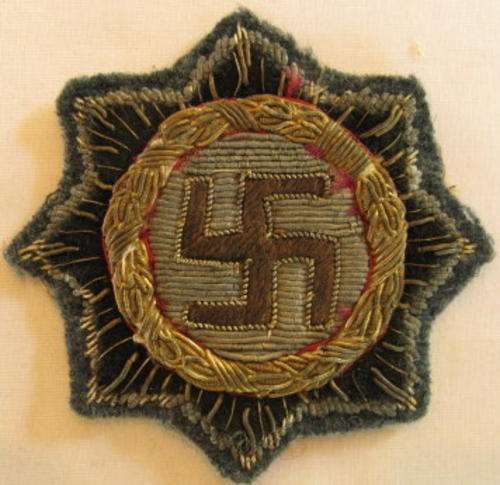 4021) GERMAN IRON CROSS FIRST CLASS CLOTH VERSION IN HAND EMBROIDERY