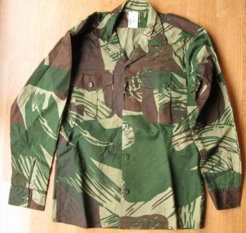 4097) RHODESIA CAMO LONG SLEEVE SHIRT COMBAT WORN VERY GOOD CONDITION