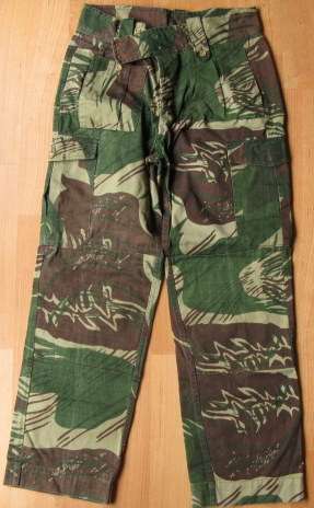 4096) RHODESIAN CAMO PANTS COMBAT WORN EXTREMELY GOOD CONDITION