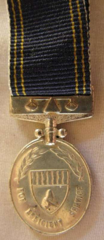 NO. 4432)  RHODESIAN - ZIMBABWE - EFFICIENT SERVICE MEDAL - MINIATURE.