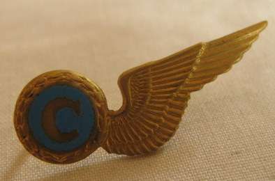 NO. 4489)  SAAF - CHEF MESS DRESS WING - 2 PINS WORN 1970'S - 1980'S.