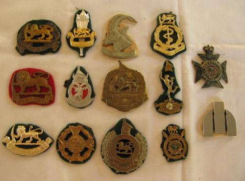 NO. 4800)  RHODESIAN - COLLECTION OF 14 ORIGINAL BADGES ALL SOLD WITHOUT STUDS.