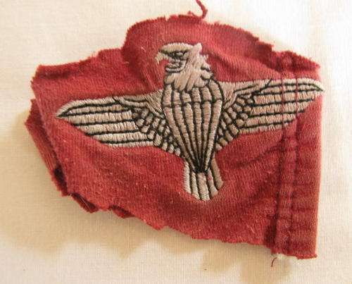NO. 4890)  44 PARA EMBROIDERED BADGE ON MATERIAL BACKING.