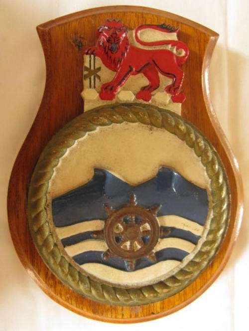 NO. 5088)  S.A. NAVY SHIPS PLAQUE.