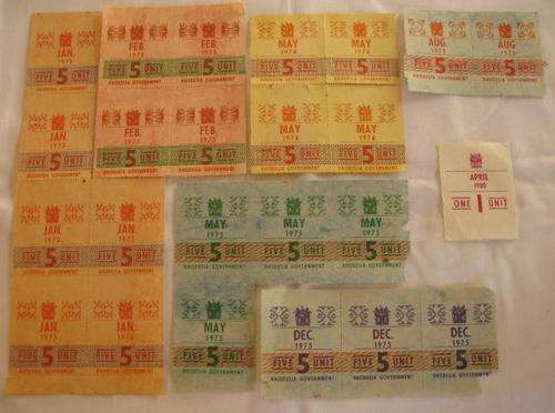 NO. 5238)  RHODESIAN - PETROL COUPONS SOLD TOGETHER FOLLOWING: