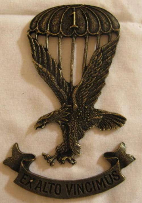 NO. 5257)  1 PARA BATTALION EMBLEM FOR WALL PLAQUE - MEASURES 85MM - SOLD WITHOUT WOODEN BACKING.