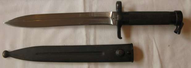 NO. 5358)  SWEDISH 1896 BAYONET WITH SCABBARD SHOWING THE CROWNED C MARKING OF THE CARL GUSTAV FACTO
