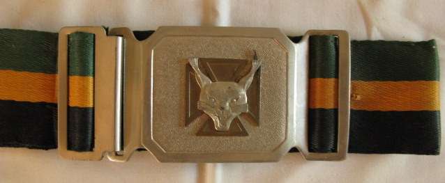 7 S.A. INFANTRY COMPLETE BELT WITH BUCKLE WORN 1986-2003.