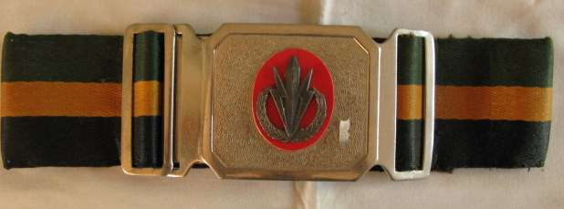 4 S.A. INFANTRY BELT & BUCKLE WORN 1984-2003.
