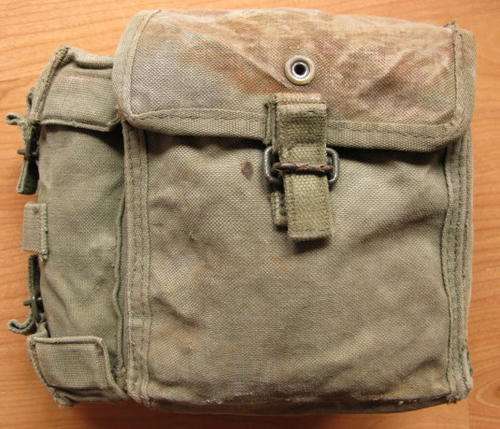 RHODESIA WEBBING - CARGO POUCH MEASURES 24X20CM WITH SMALL SIDE POUCH ATTACTHED - LEFT