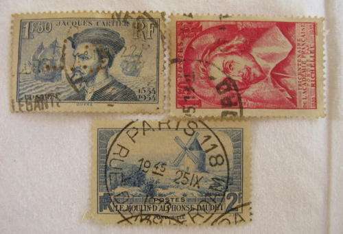 FRANCE - FOLLOWING DATED SOLD TOGETHER - 1934/1935/1936 POSTAL USED.