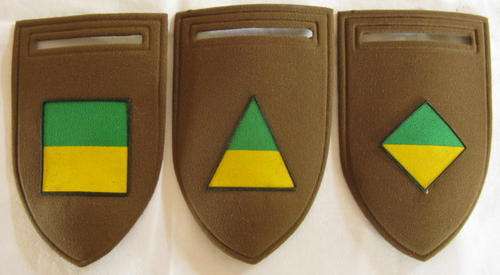 FLASH - TUPPER ARM FLASH FOR HQ, A & B COMPANY FOR COMMANDO UNITS - ORIGINAL, PINS INTACT.