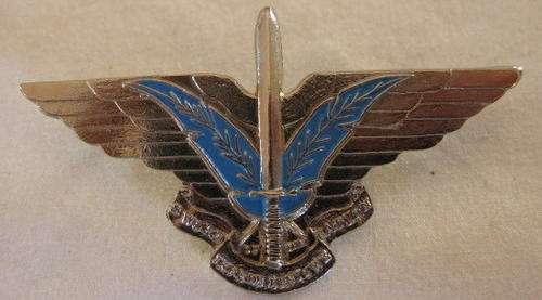 SPECIAL FORCES  - CISKEI SPECIAL FORCES SILVER METAL BERET BADGE DISBANDED 1983/84