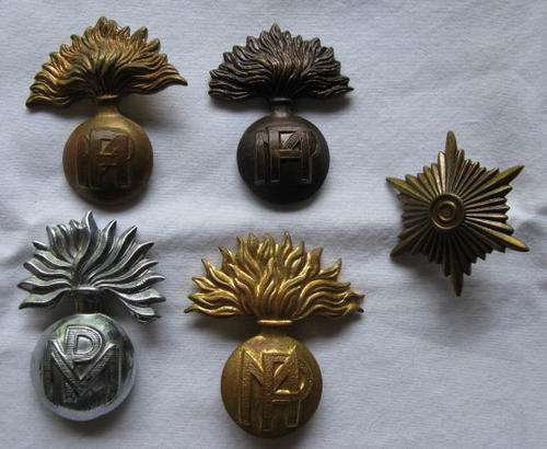 BELGIUM GERMAN FED+ITALIAN BADGES.  3  BRASS + 1 X CHROME + 1 X BRASS RANK INSIGNIA - ALL WITH LUGS.