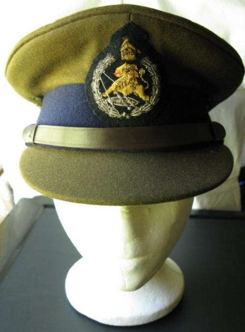 RHODESIA BSAP PEAKED CAP WITH BADGE WORN BY OFFICERS 1970-80 SIZE 56.