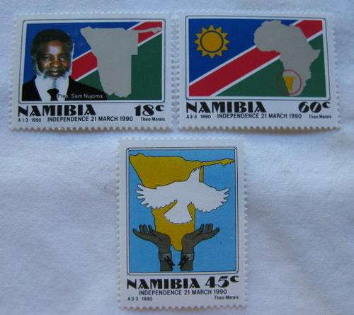 NAMIBIA 1990 SET OF 3 MINT.