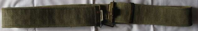 RHODESIAN WEBBING BELT - ORIGINAL ITEM WITH BRASS BUCKLE.  COMPLETE WITHOUT ANY DAMAGE.