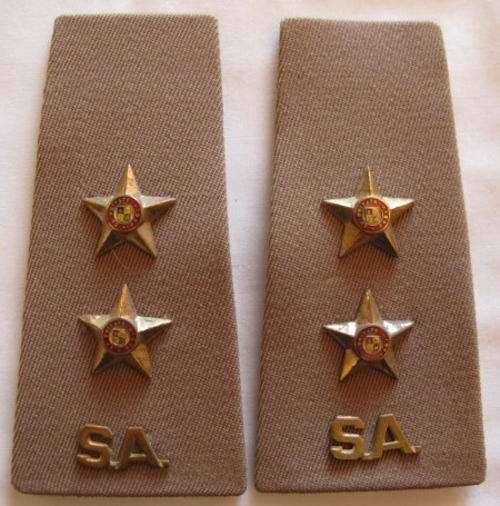 SA RANK BOARDS PAIR FOR LIEUTENANT WORN 1960'S - 1970'S.