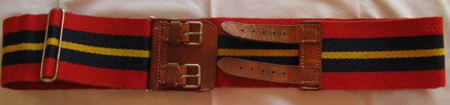 RHODESIAN ARTILLERY STABLE BELT WORN 1960'S - 1980.  EXTENDED LENGTH 90CM.