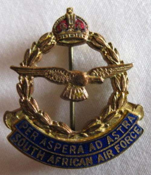 SAAF - BRASS & ENAMEL SWEET HEART BROOCH.  STICK-PIN INTACT.
