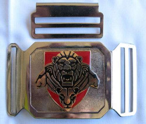 SANDF COMPLETE BELT BUCKLE WITHOUT STABLE BELT.