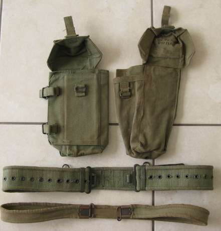 RHODESIAN WEBBING:  FOLLOWING: FN RIFLE BELT / RADIO & AMMO POUCH