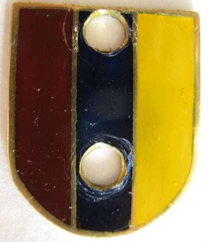 RHODESIAN  ARMY MEDICAL CORPS ENAMEL ON BRASS SMALLER VERSION COLLAR BADGE.