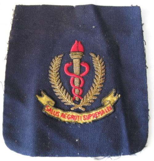 PRETORIA UNIV. MEDICAL SCHOOL GOLD BULLION EMBROIDERED BLAZER BADGE