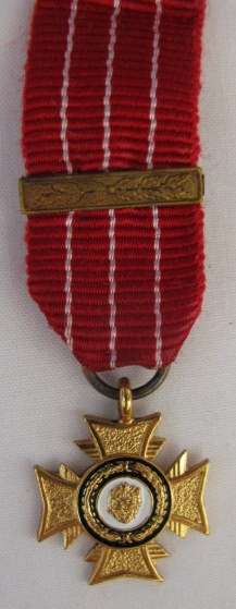 BRONZE CROSS OF RHODESIA (ARMY) MINIATURE.