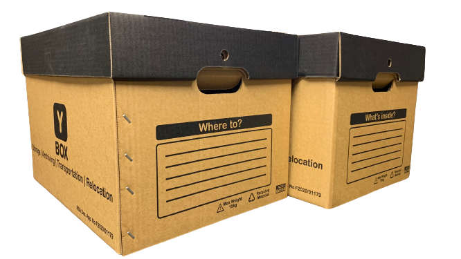 yBox Self Folding Pop-Up Filing Storage Box (2 Pack)