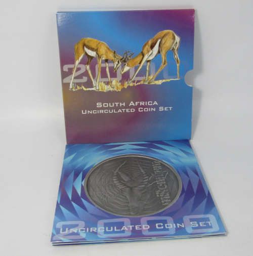 SOUTH AFRICA 2000 UNCIRCULATED COIN SET - WITH OLD COAT OF ARMS - MILLENIUM SET