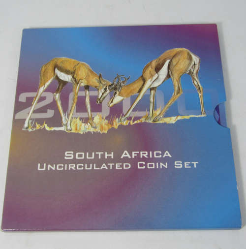 SOUTH AFRICA 2000 UNCIRCULATED COIN SET - WITH OLD COAT OF ARMS - MILLENIUM SET