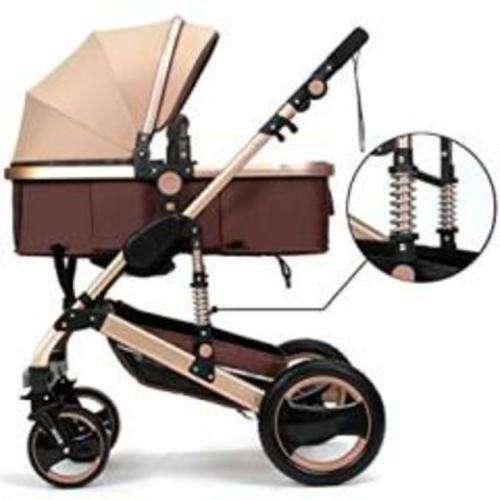 Q3 Baby Pram / Stroller - 2 Function Foldable Baby Pram (MAROON)Khakhi and Meroon