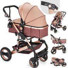 Q3 Baby Pram / Stroller - 2 Function Foldable Baby Pram (MAROON)Khakhi and Meroon