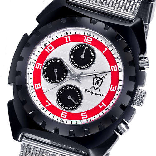 Authentic KONIGSWERK Philolaos GUN RED 45 mm QUARTZ New in box!!