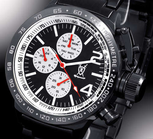 Authentic KONIGSWERK "Licinius"Black/White Multifunction Gents watch New in box!!