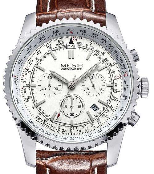 **NEW FIRST TIME IN SA**MEGIR GENTS AVIATOR FULLY FUNCTIONAL CHRONOGRAPH WATCH++ONLY ONE AVAILABLE!!