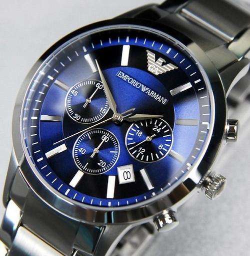 EMPORIO ARMANI Gents BLUE SUNRAY CHRONO WATCH **STUNNING MASTERPIECES!!!!