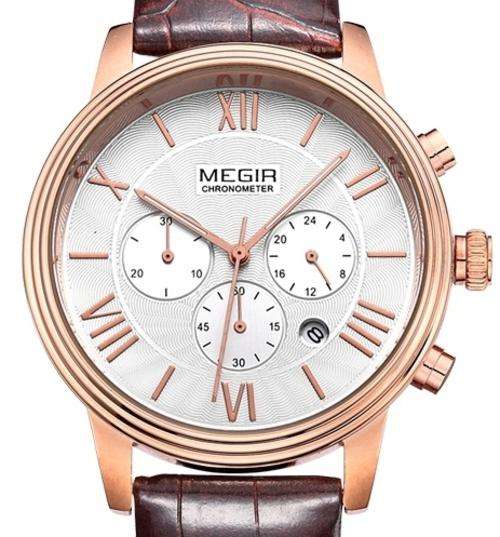 MEGIR TRUE CHRONOGRAPH**Welshman**GENTS watch**CLASSY DRESS WATCH--STUNNER--