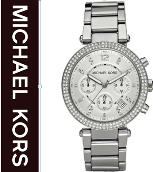 MICHAEL KORS PARKER Ladies CHRONO WATCH++AWESOME SPARKING BLING!!