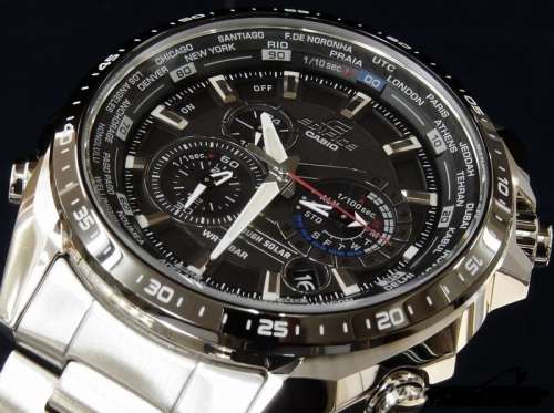 Casio Edifice Tough Solar Neobrite Stainless-Steel Quartz Watch++MASSIVE BARGAIN++TOP OF THE RANGE!!